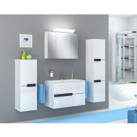 Badset TERRIACA 80cm 4-tlg. | Zierblende anthrazit |...