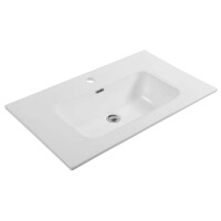 Badset TERRIACA 80cm 3-tlg. | Zierblende eiche | weiß-