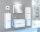 Midischrank TERRIACA 105cm | Zierblende anthrazit | weiß-hochglanz