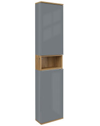 Badezimmer Hochschrank Woodham 163cm | zweifarbig | eiche-grau