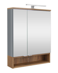 Badezimmer Spiegelschrank Woodham | zweifarbig | eiche-grau