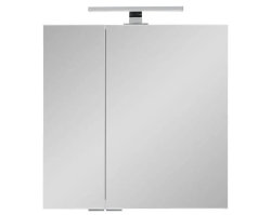 Badezimmer Spiegelschrank TERRIACA 60cm | 2-türig mit LED | weiß