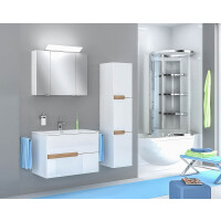 Badezimmer Spiegelschrank TERRIACA 60cm | 2-türig mit L