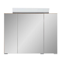 Badezimmer Spiegelschrank TERRIACA 80cm | 3-türig mit L