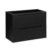 Bad Waschplatz ILUNA Black 80cm Schubfach | zum Unterbau blk | schwarz