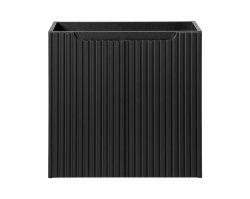 Badezimmer Waschplatz ILUNA Black 60cm mit Türen | Einbau-Waschbecken weiß | schwarz