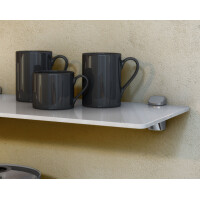 Glasregal 60x10cm Sicherheitsglas ESG | Milchglas satiniert 