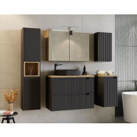 Badezimmer Hängeschrank ILUNA Black 20cm 1-türig |