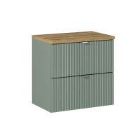 Doppelwaschplatz LINETTE 120cm Schubfächer | Becken wei