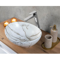 Badset Waschplatz LINETTE 140cm Schublade | 3-tlg Becken Ob 