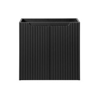 Bad Waschplatz ILUNA Black 60cm mit Türen | Aufsatzbeck