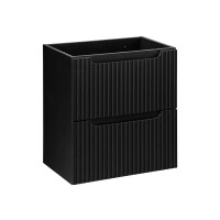 Bad Waschplatz ILUNA Black 50cm Schubfach | zum Unterbau...