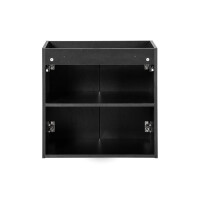 Bad Waschplatz ILUNA Black 50cm Schubfach | zum Unterbau OAK