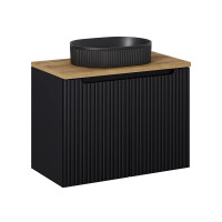 Bad Waschplatz ILUNA Black 80cm mit T&uu gallery