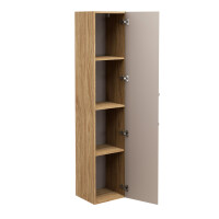Badezimmer Hochschrank LUX Achat 170cm 1-türig | beige-