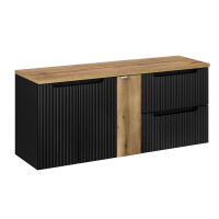 Bad Waschplatz ILUNA Black 140cm Sch&uum gallery