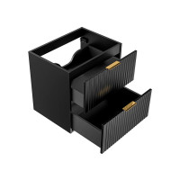 Badezimmer Waschplatz Blackened 60cm | Becken Cloud wht | sc