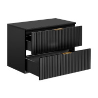 Badezimmer Waschplatz Blackened 80cm | Becken Cloud wei&szli