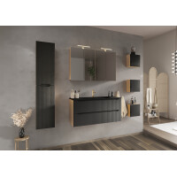Bad Waschplatz LUX Onyx 80cm Schubfächer | zum Unterbau