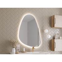 Badezimmer Spiegel RETRO nierenförmig 80x57cm | mit LED