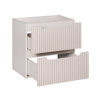 Bad-Set ILUNA Cash 60cm Schubladen | 2-tlg Einbaubecken | Ka