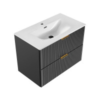 Einbau-Waschbecken "Rose Noir" 120cm | Keramik | s