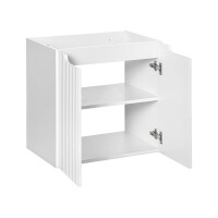 Bad Waschplatz ILUNA White 60cm mit Türen | mit Einbaub