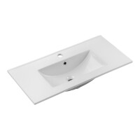 Bad Waschplatz ILUNA White 80cm Schubfach | mit Einbaubecken