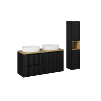 Bad-Set ILUNA Black 120cm Schub & T& gallery