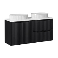 Bad Waschplatz ILUNA Black 120cm Schub &...