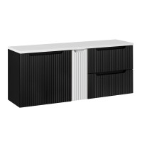 Bad Waschplatz ILUNA Black 140cm Sch&uum gallery