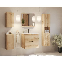 Bad-Set ILUNA Oak 60cm Schubladen | 5-tlg Einbaubecken |...