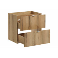 Bad-Set ILUNA Oak 60cm Schubladen | 6-tlg Einbaubecken | eic