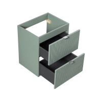 Bad-Set Waschplatz LINETTE 80cm Schublade | 3-tlg Becken bla