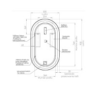 Badezimmer Spiegel ILUNA 50cm x 90cm mit LED Beleuchtung | g