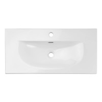 Bad-Set ILUNA White 80cm Türen | 6-tlg Einbaubecken | w