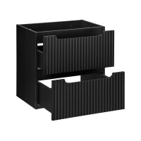 Bad-Set ILUNA Black 100cm Schubladen | 3-tlg Wäschefach