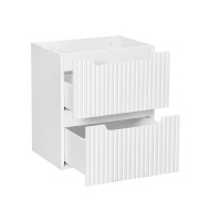 Bad Waschplatz ILUNA White 50cm Schubfach | zum Unterbau oak