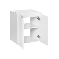 Bad Waschplatz ILUNA White 50cm mit Türen | mit Einbaub