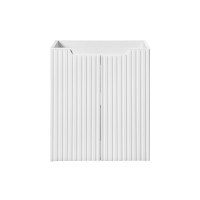 Bad Waschplatz ILUNA White 50cm mit Türen | mit Einbaub
