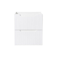 Bad Waschplatz ILUNA White 50cm Schubfach | mit Einbaubecken