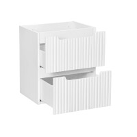 Bad Waschplatz ILUNA White 50cm Schubfach | Becken eckig | w