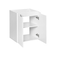 Bad Waschplatz ILUNA White 50cm mit Türen | Becken ecki