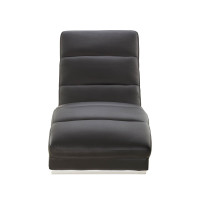 Relaxliege 170cm in Kunstlederoptik | verchromte Fü&szl