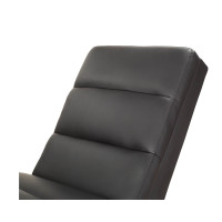 Relaxliege 170cm in Kunstlederoptik | verchromte Fü&szl