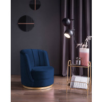 Clublounge Drehsessel Samt | goldener Metallsockel | schwarz