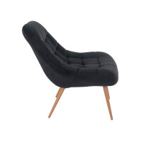 Relaxsessel XXL mit Samtbezug | Beine Holzoptik | schwarz 3