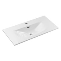 Bad-Set ILUNA White 80cm Türen | 3-tlg Einbaubecken | w