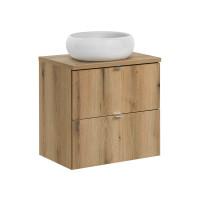 Bad Waschplatz ILUNA Oak 60cm Schubladen gallery