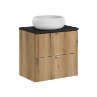 Bad Waschplatz ILUNA Oak 60cm Schubladen gallery